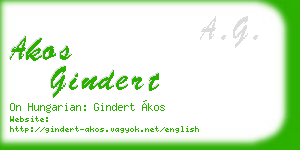 akos gindert business card